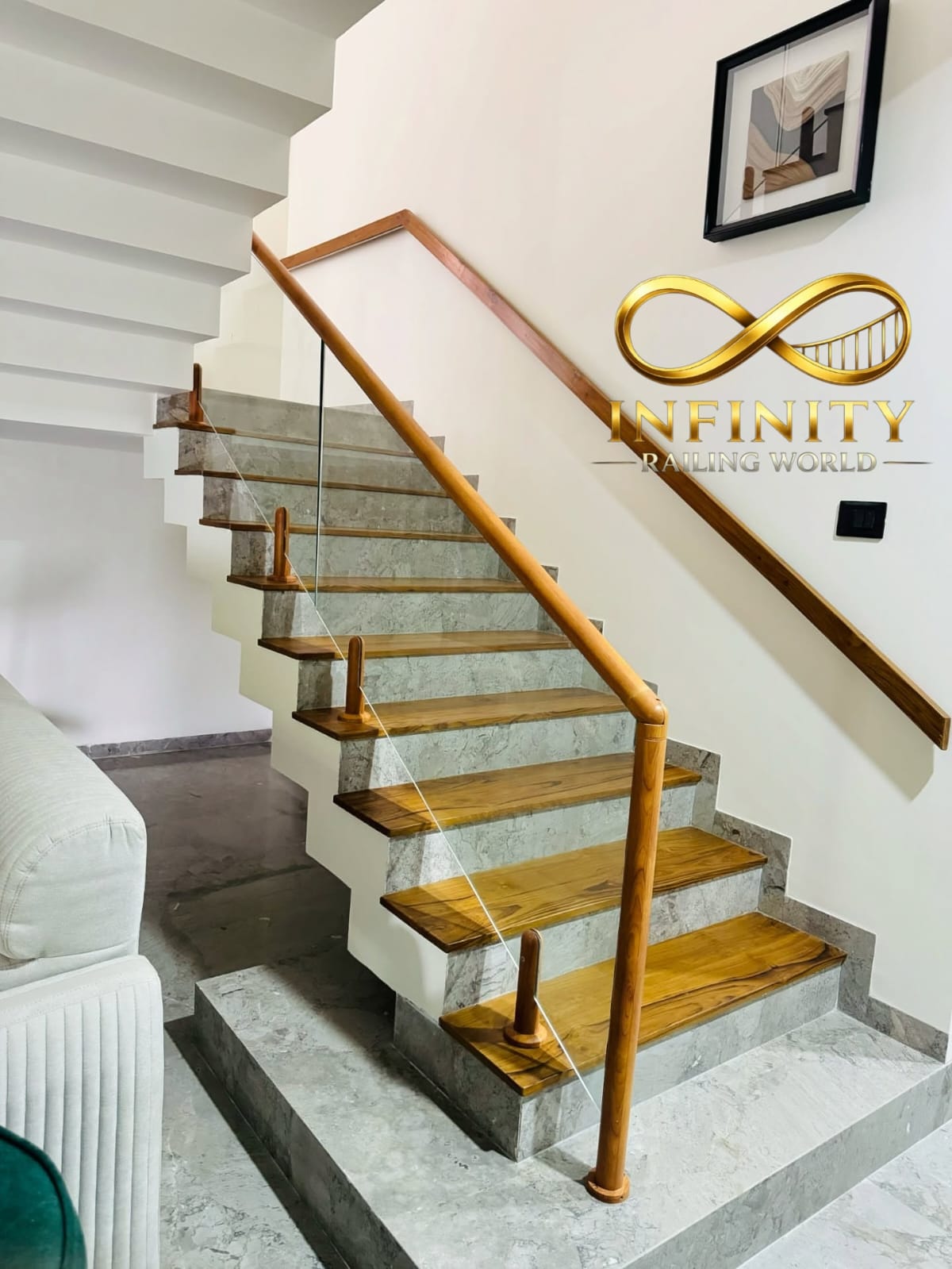 Glass railing installation 14